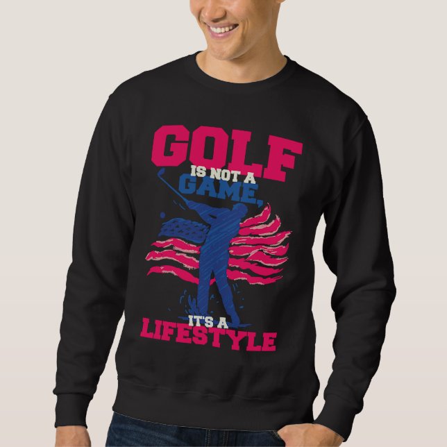 Golf is Not a Game It's a Lifestyle Lång Ärmad Tröja (Framsida)
