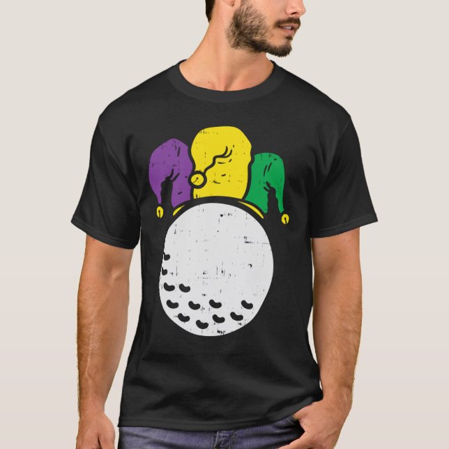 Golf Jester Hat Mardi Gras Carnival Player Coach G T Shirt (Framsida)