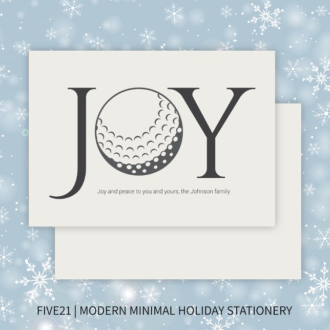 Golf Joy & Peace - platt jul Julkort (Skapare uppladdad)