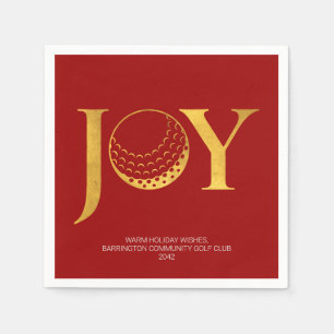 Golf Joy & Peace Red-jul Pappersservett
