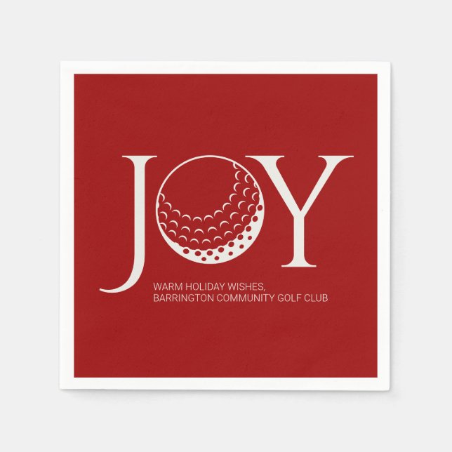 Golf Joy & Peace Red-jul Pappersservett (Framsidan)