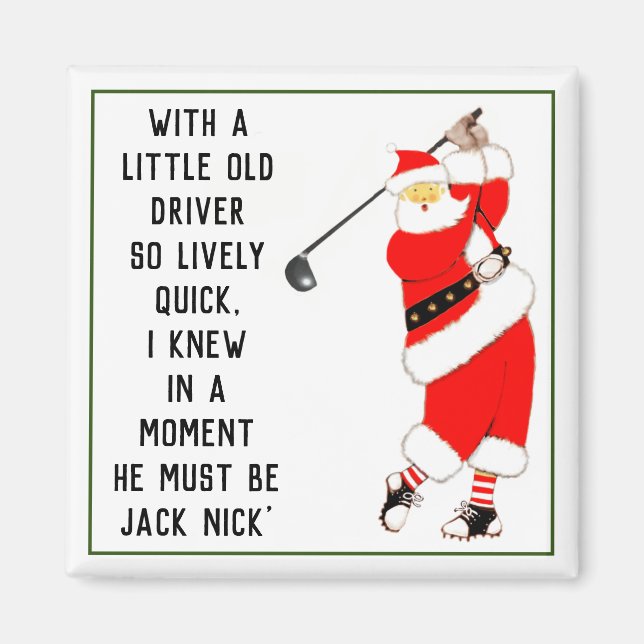 Golf jul Gift Idea Magnet (Framsidan)