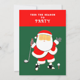 Golf Jul Holiday Party Inbjudningar