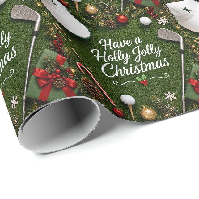 Golf jul holiday presentpapper (Rullad Hörn)