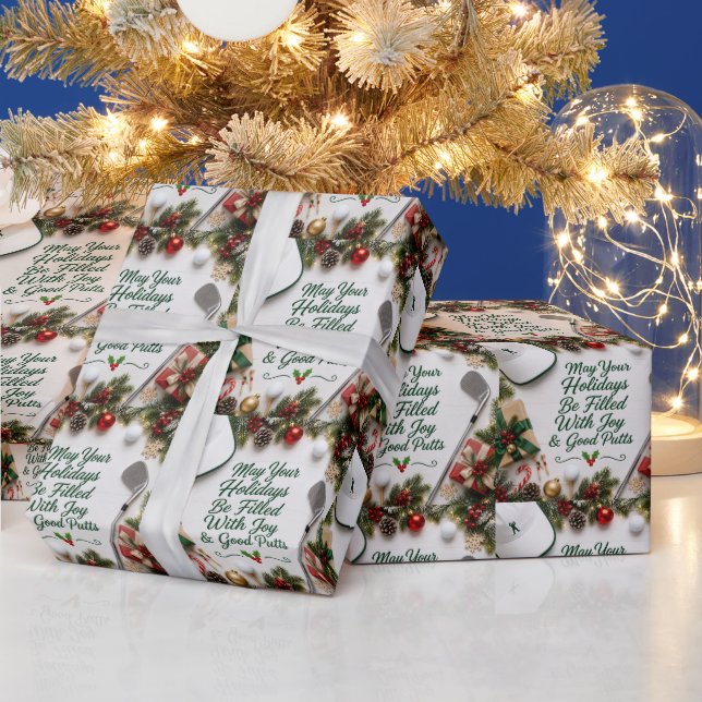 Golf jul holiday presentpapper (Helgdagar)