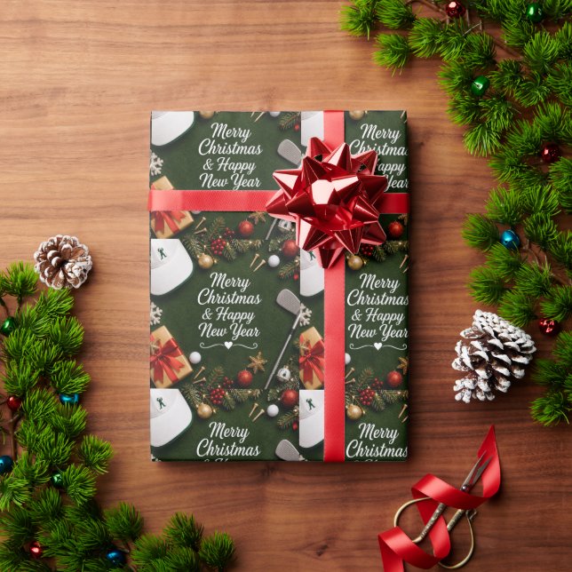 Golf jul holiday presentpapper (Julgåva)