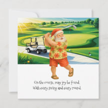 Golf jul i juli med tomte om golf