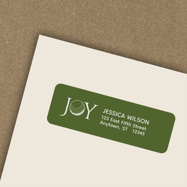 Golf jul Joy Returadress Returadress Etikett (Skapare uppladdad)
