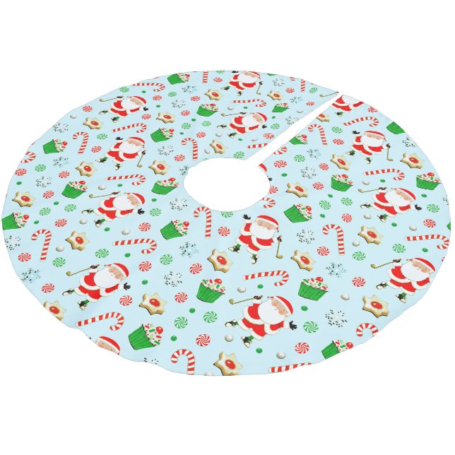 Golf jul julgransmatta borstad polyester (Vinklad)