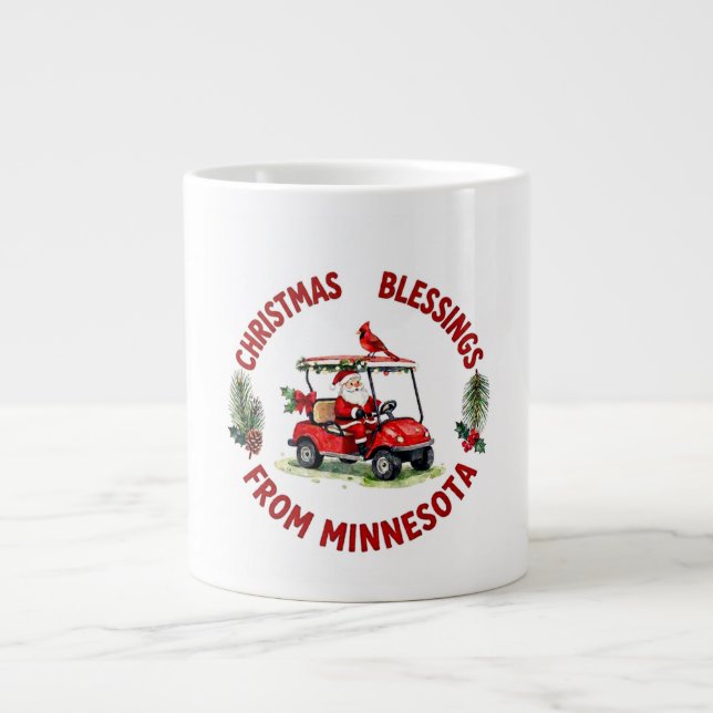 Golf jul kaffemugg jumbo mugg (Framsidan)