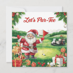 Golf jul Låt oss ha en Par tee med Tomte Julkort