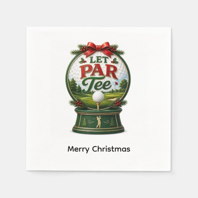 Golf jul Låt oss klara hålet Pappersservett (Framsidan)