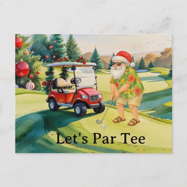 Golf- jul-lotten till jul med julgolfing helg vykort (Framsida)