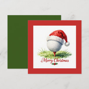 Golf jul med golfboll julkort