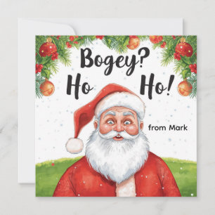 Golf-jul med Santa Golfer på golfbanan Julkort
