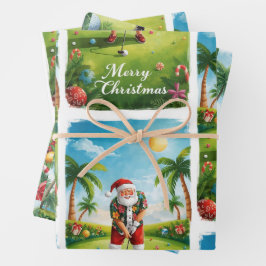 Golf jul med tomte i hawaii skjorta