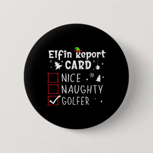 Golf jul Nice Naughty Funny Julafton List Golfer Knapp