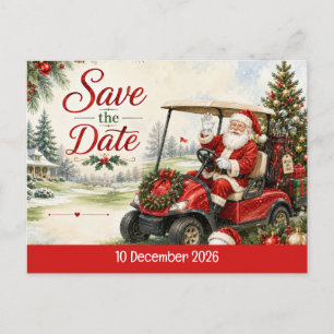 Golf jul Par tee-fest med jultomten Vykort
