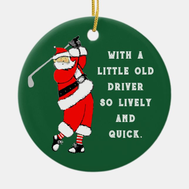 Golf jul samlarobjekt julgransprydnad keramik (Framsidan)
