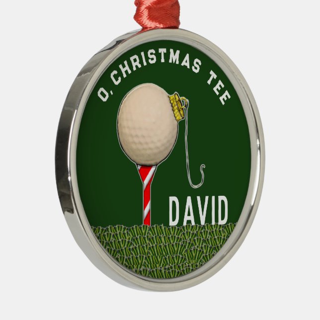 Golf jul samlarobjekt julgransprydnad metall (Höger)