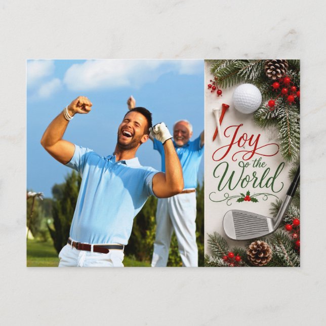 Golf jul Skapa ditt eget fotogolfare  Vykort (Framsida)