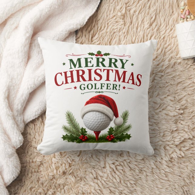 Golf jul tema för golfare kudde (Filt)
