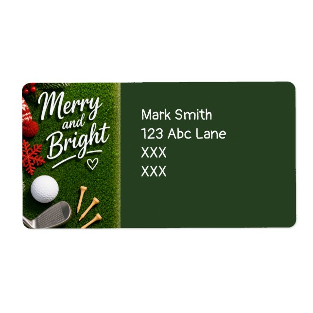 Golf jul tema fraktsedel (Framsidan)