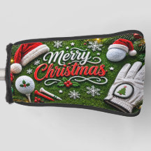 Golf jul tema på grön gräs