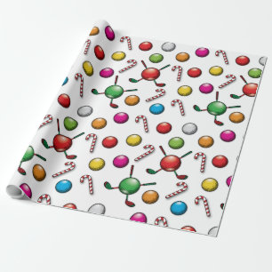 Golf-juldesign Mönster Presentpapper
