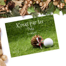Golf-julen Party Par-T med golf boll Inbjudningar