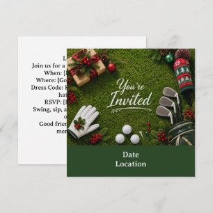 Golf julfest Let's Par tee  Inbjudningar