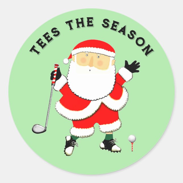 Golf julhelg runt klistermärke (Framsida)