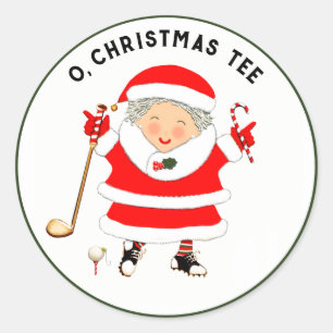 Golf julklassiker rund dekal runt klistermärke