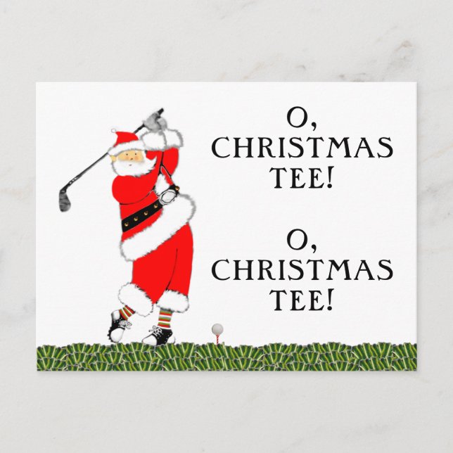 Golf julkort helg vykort (Framsida)