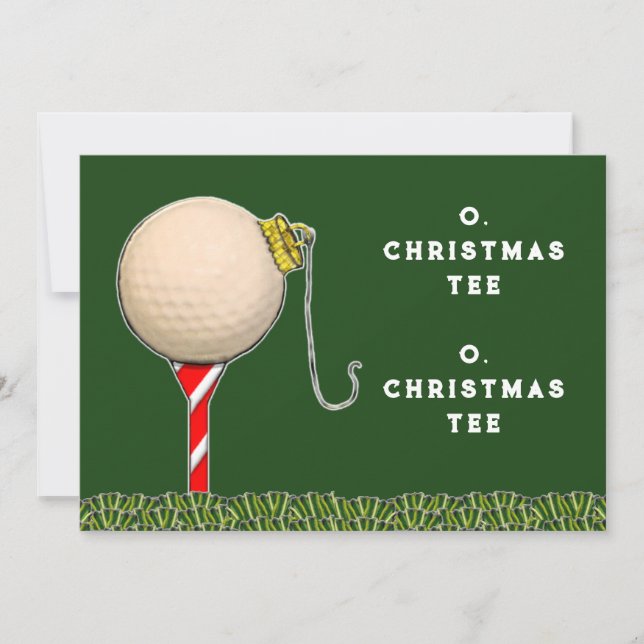 Golf julkort inbjudningar (Framsida)