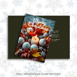 Golf-julljus ・ Olive Helgkort