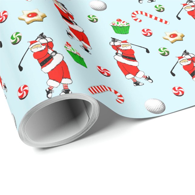 Golf julpresent presentpapper (Rullad Hörn)