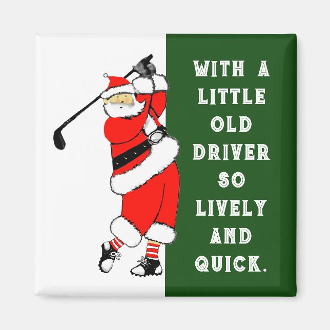 Golf julstrumpa fyllnad present magnet (Framsidan)