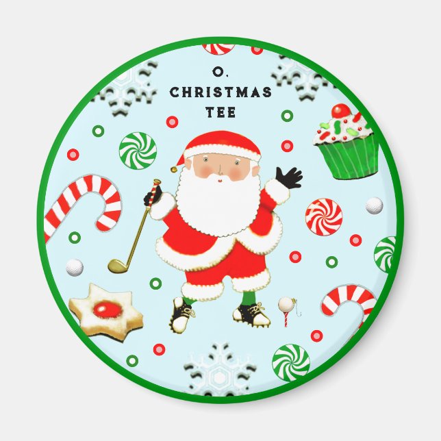 Golf-julstuffare Magnet (Framsidan)