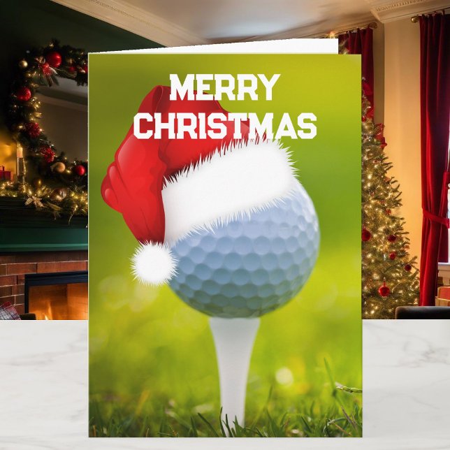 Golf & Jultomten Anpassningsbar-julkort Kort (Skapare uppladdad)