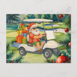 Golf Jultomten är guldjul i juli Helg Vykort