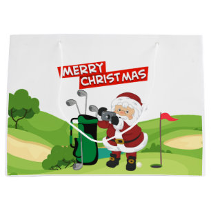 Golf Jultomten golfer God jul på Grönt