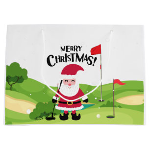 Golf Jultomten golfer God jul på Grönt