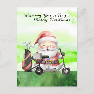 Golf Jultomten Golfer jul jul Golfing Helg Vykort