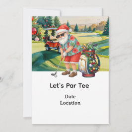 Golf Jultomten golfing Sommar jul Inbjudningar