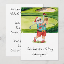 Golf Jultomten golfjul, sommartid Inbjudningar