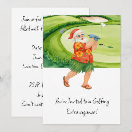Golf Jultomten golfjul, sommartid Inbjudningar