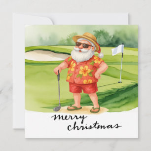 Golf Jultomten golfjulen Julkort