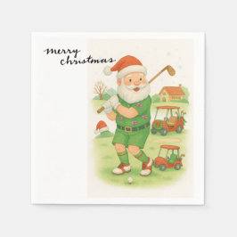 Golf Jultomten golfjulen Pappersservett