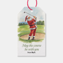 Golf-jultomten.. Jag ska vara med dig Presentetikett